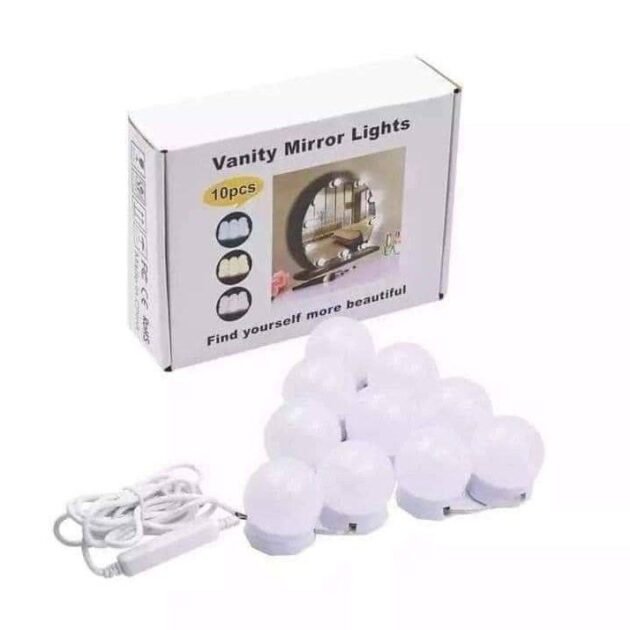 طقم 10 مصابيح لتعليقها في مرآة الحائط لإضافة لمسة عصرية لديكورك