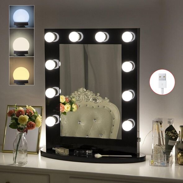 طقم 10 مصابيح لتعليقها في مرآة الحائط لإضافة لمسة عصرية لديكورك - الصورة 5