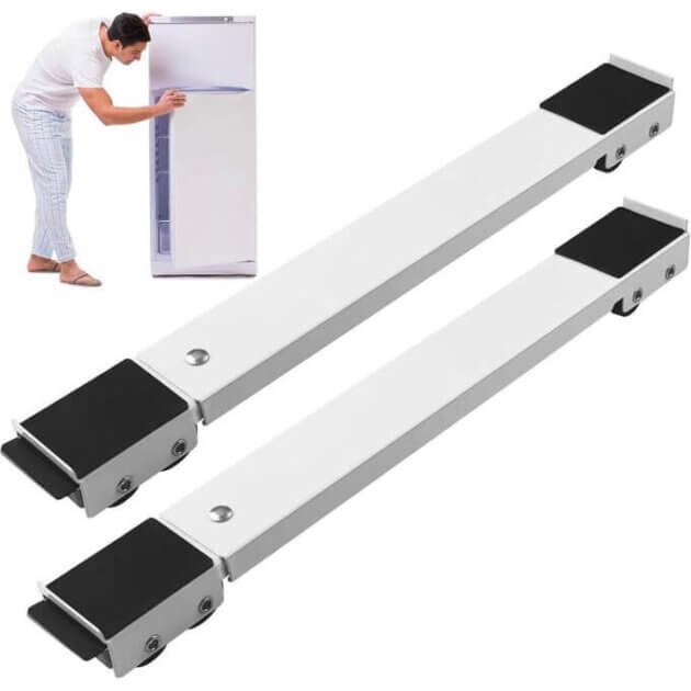 حامل قابل للتعديل بعجلات للغسالة، الثلاجة والمعدات الثقيلة