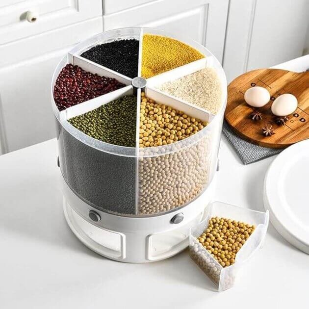 منظم الحبوب الدوّار بتصميم عصري